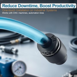 VIILOCK 10pcs Push to Connect Cap Plug Fitting, 1/4” Tube OD Pneumatic Push-in Connect PPF-1/4