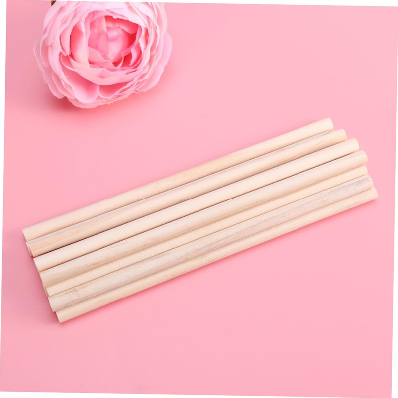 CORHAD Long Wooden Craft Sticks 50pcs Macrame Dowel Rods for