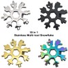 18 in 1 Stainless Multi-tool Snowflake Keychain Wrench Screwdriver Bottle