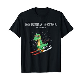 Bridger Bowl Montana - T-Rex Ski Gift T-Shirt