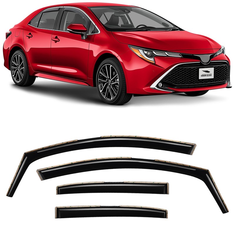 Voron Glass in-Channel Extra Durable Rain Guards for Toyota Corolla