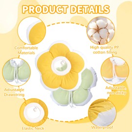 VARKAGE Pack of 2 Waterproof Cat Collars, Adjustable Cat Collar, Flower Shape Collar for Pet Recovery, Protection from Licking, Clean Beauty, Disease Protection