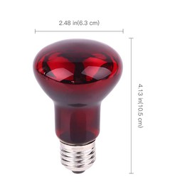 25w Infrared Heating Lamp/Light/Bulb 2 Pack, 110v E27 Basking Spot Light Bulbs for Reptile and Amphibian, as Bearded Dragons, Turtles, Ball Pythons, Red