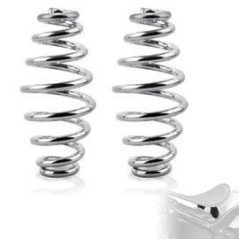 FOVPLUE 4" Seat springs for Solo Seats,Chrome Barrel Motorcycle Seat Spring universal fits for Harley Sportster XL883 1200 Bobber Chopper Custom Application, for Honda Yamaha Kawasaki Suzuki