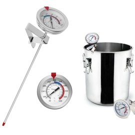 Efengcook Oil Thermometer for Fring with 12" Probe & Pot Clip,Candy Thermometers for Candy Making, Deep Fry Turkey Thermometer for Cooking for Tall pots,Beef,Lamb Cooking