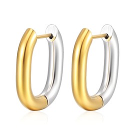 TOFBS Earrings Women's Hoop Earrings Tragus Piercing Earrings Stud Hoop Earrings Jewellery Earrings for Women Girls, Stainless Steel, No Gemstone