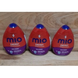 MIO 3 BTLS: MiO Energy "ACAI BERRY" Liquid Water Enhancer 1.62oz Bottle caffeine K