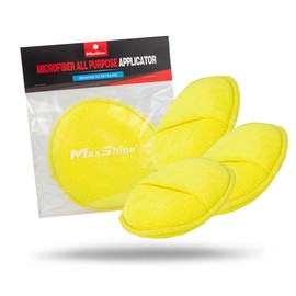 Maxshine Microfiber Finger Hold All Purpose Applicator – Ultra-Soft, Comfortable Finger Pocket for Easy Use, Diameter 5.4 inch