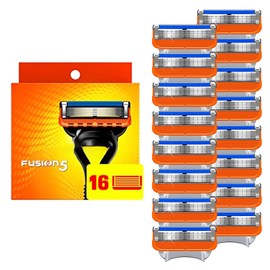 16 Count Razor Blade Shaving Razor Blade Refills for Fusion 5, Orange New Version