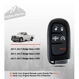 Extra-Partss Simple Key for Dodge Pickup GQ4-54T 46 Chip fits 2013 2014 2015 2016 2017 Ram 1500 2500 3500