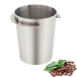 Coffee Dosing Cup 54mm, Stainless Steel Espresso Coffee Dosing Cup Espresso Coffee Machine Accessories, Coffee Powder Feeder Part Coffee Grinder Powder Cup Compatible with 54mm Portafilter