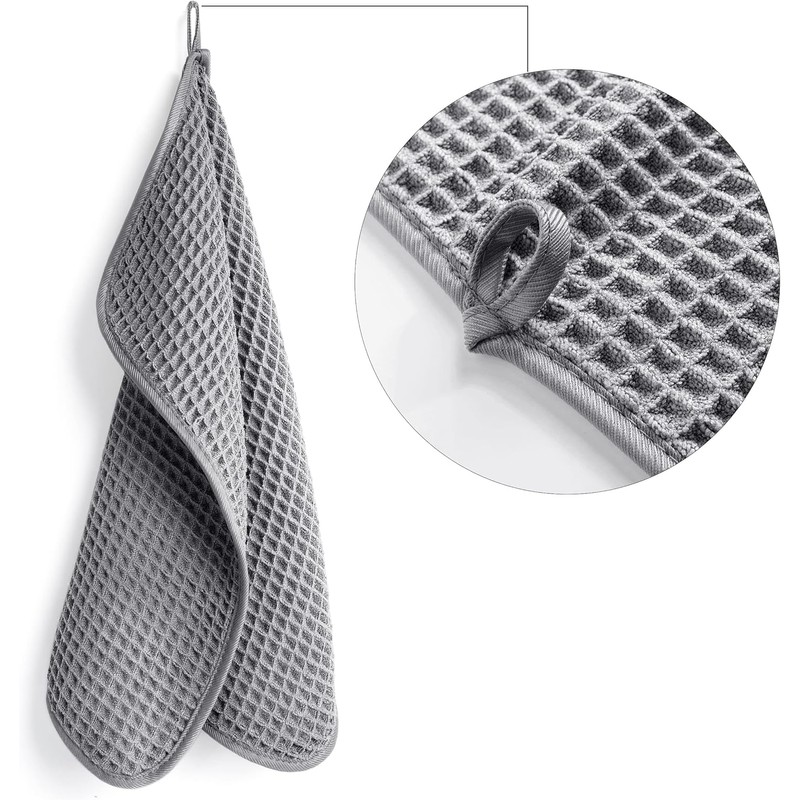 POLYTE Toalla facial de microfibra sin pelusas, 33.02 x 33.02