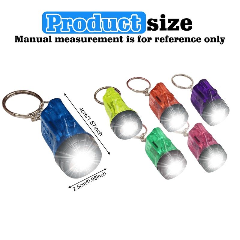 Nizirioo Pack of 36 Mini Torch Key Fob Small LED