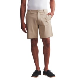 Rhone Commuter 9" Mens Shorts, Stretch Fabric Golf Shorts for Men, Breathable Flat-Front Mens Shorts, Wrinkle Resistant (Khaki)