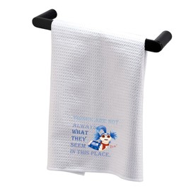 BDPWSS Sarah & Jareth Gift Things are Not Always What They Seem in This Place Kitchen Towel Ello Worm Tea Towel (Seem in Place TWCA)