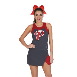 Yxiang Red Large Cheer Bows for Girls Ponytail Holder Rhinestones Cheer Bows Elastic Hair Tie Bands for Cheerleading Teen Girls College Sports