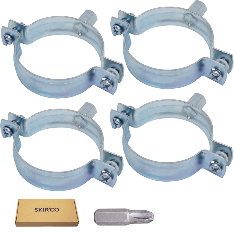 SKIR'CO (4 pcs) Pipe Brackets for 60-64 mm Pipes, Pipe