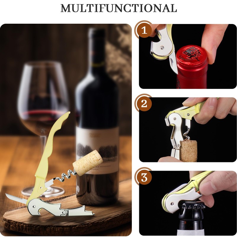HYZ 2-Pack Wine Opener Waiter Corkscrew, Professional Wine Key for