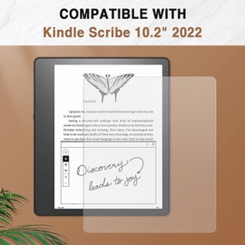 MoKo Schutzfolie Kompatibel mit 10,2" Kindle Scribe 1. Generation - 2024/2022, Matt PET Displayschutzfolie Blasenfreie Kratzfeste Folie Angenehmes Schreiben wie auf Papier,2 Pack, Bereift