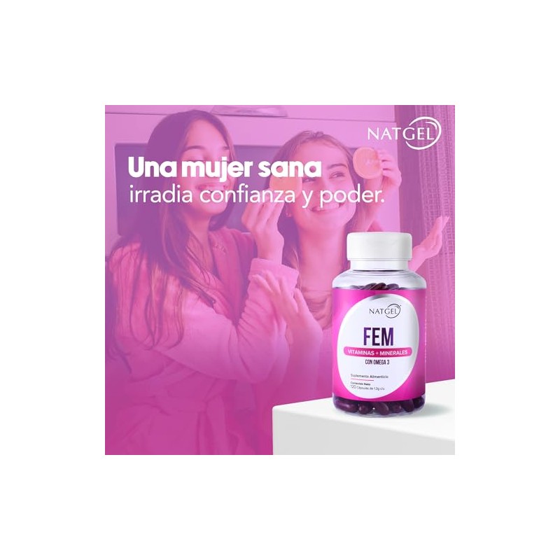Fem Multivit Natgel Multivitaminico Mujer Omega Suplemento Integral Mujeres Apoyo