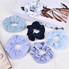 Yonchic 7-Piece Elastic Hair Ties, Silk Satin Velvet Scrunchies, Cute