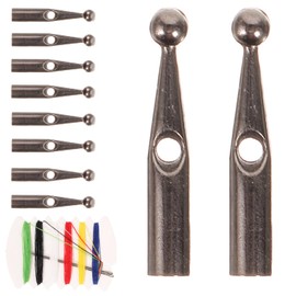 DOITOOL 10pcs Umbrella Tail Beads, Umbrella Replacement Tips, Foldable Umbrella Bone Covers, Replacement Metal Umbrella Head Beads, Umbrella Components 2mm for Folding Umbrella