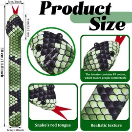 Chivao 24 Pcs Snake Slap Bracelets Reptile Party Favor Snake Snap Bracelets Animal Serpent Bracelet Reptile Birthday Party Supplies for Kids Parties Favors Christmas Gift, 24 Assorted Designs