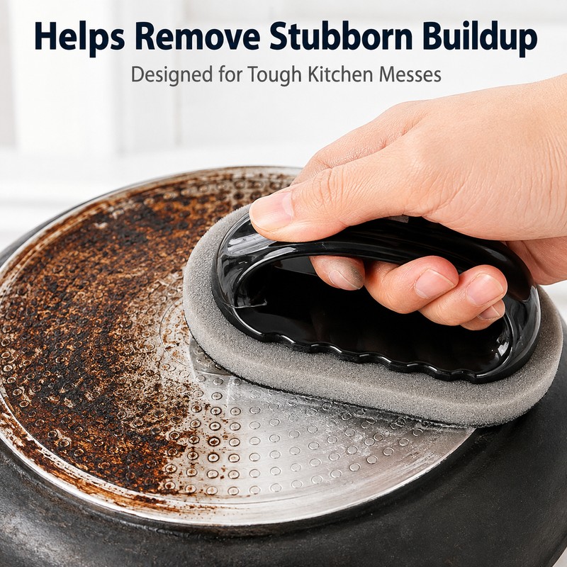 Emery Sponge Cleaning Brush for Kitchen & Bathroom – Handheld