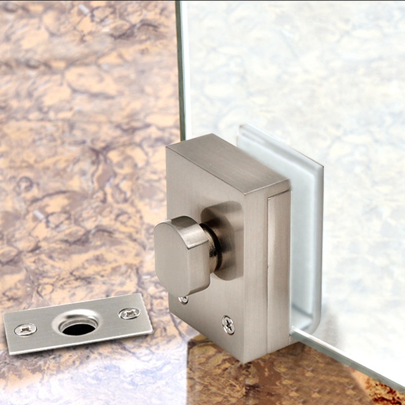 Glass Door Bolt Lock Latch Rotary Knob for Home Hotel