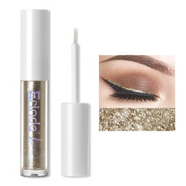 Erinde Liquid Eyeliner Eyeshadow, Glittery, Tear Bag, Glow, Large Glitter, Sparkle, Long-lasting, Fine Tip, Star Sand, Transparent, Portable, High Pigmentation, Easy to Use, Star Silver
