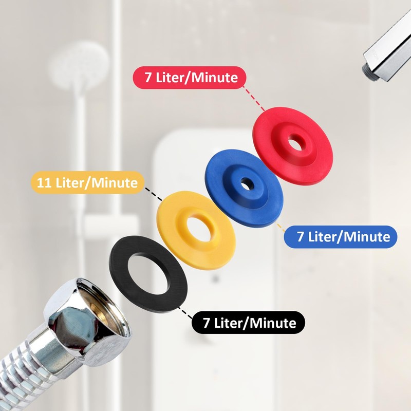 Ajcotahm 12 Piece Shower Head Flow Restrictor 4 Specifications Silicone