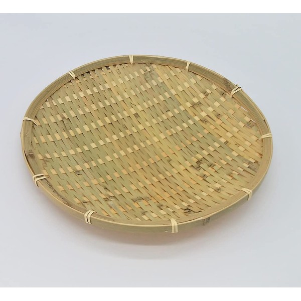 Blue Bamboo Round Tray Strainer (Diameter 11.8 inches (30 cm)