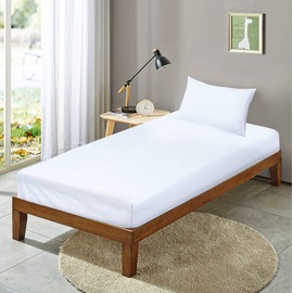 Bunk Bed 200TC 100% Egyptian Cotton Bunk Bed Fitted Sheet 2ft 6" (76cmx191cm) Caravan Campervan - Small Single Bed (Bunk Bed Fitted Sheet, White)