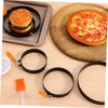 Ciieeo 6 Pcs Stainless Steel Egg Rings with Separator Brush
