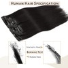 Caliee 18Inch Clip in Hair Extensions Real Human Hair Color
