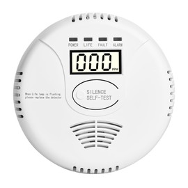 Carbon Monoxide Detector Battery Powerd - Awatin Carbon Monoxide Alarm Battery Operated with Digital Display for Home Apartment Hotel Office