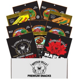Buffalo Bills 10-Piece Assorted Jerky Sampler Gift Box (10 packs of assorted jerky)