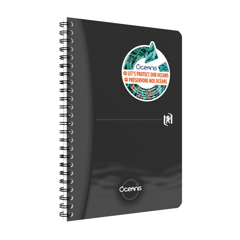 Oxford 1 x A5 Squared Spiral Notebook - Oceanis Recycled