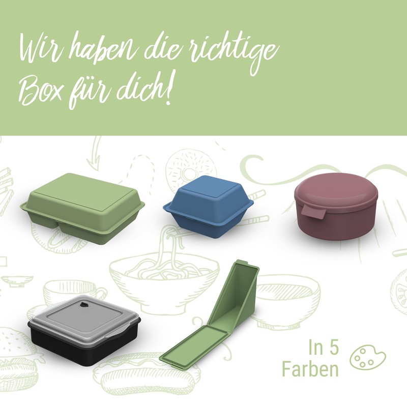 elastoREuse - Reusable food box 0.8 l 2-part - sustainable