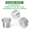 TAISHER 10 Pcs Stainless Steel Outer Hex Thread Socket Pipe