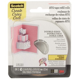 Scotch 085-R ATG Advanced Tape Glider Refill Rolls, 1/4-Inch by 36-Yard, 2-Rolls/Box, 3 Pack