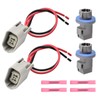 2 Set Rear License Plate Light Socket with Wiring Plug