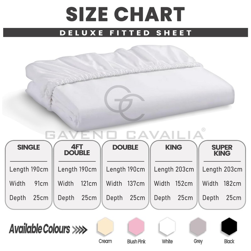 Easy Care 4ft Fitted Sheet Cream - Lightweight Small Double
