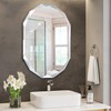 GOAND Silver Wall Mirror-Beveled Edge Frameless Mirror for Bathroom, Vanity,