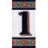 House Numbers Ceramic Numbers & Letters Tiles Red Blue &