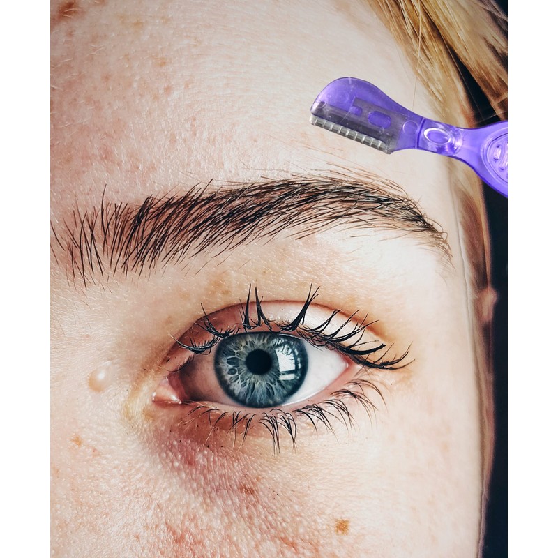 Iconikal Dermaplaning Eyebrow Razor Tool, Random Colors, 50-Pack