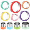 laxizar 10 Pcs Round Cookie Cutters Set Stainless Steel Biscuit