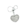 VLNET Heart Shaped Key Ring with Rhinestones. Keyring with Carabiner
