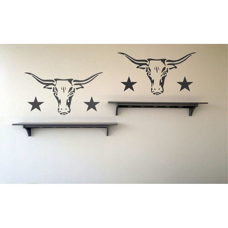 Longhorn Stencil - 30.5 x 16.5cm (M) - Reusable Cow