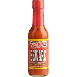 Marie Sharp’s BEWARE Comatose Heat Level Habanero Pepper Sauce, 5 oz | Extreme Heat Hot Sauce from Belize | All-Natural, No Preservatives | For Serious Chiliheads Only